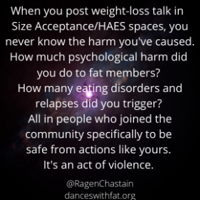 Yes, We Can (And Should!) Have Groups That Don’t Allow Weight Loss Talk