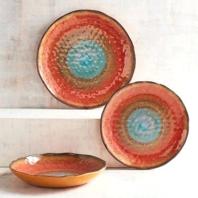 patio dishes outdoor dinnerware sunset orange melamine sweet home