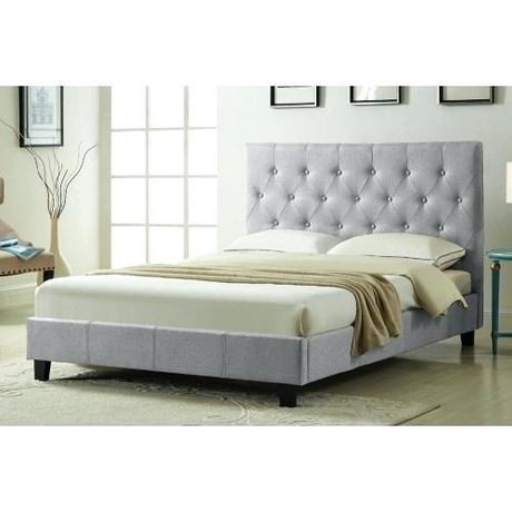 no boxspring bed split queen box spring bug cover gray linen fabric contemporary single platform slats included required