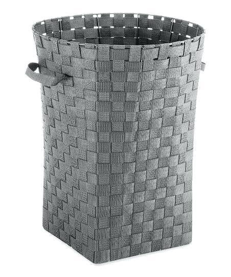 woven clothes hamper laundry gray