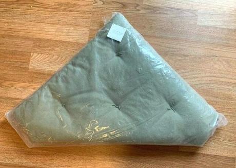 samantha bench cushion tufted new pottery barn gray green corner cotton inches nook