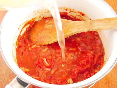 Vegetarian Taco Soup with Roasted Tomato Salsa