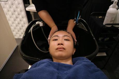 Cleansing my scalp with TK TrichoKare Award-Winning Advanced Scalp Detox & Care Treatment