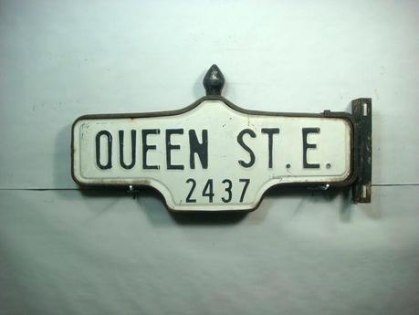 old street sign maker queen st e for sale starting