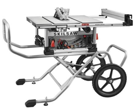 SKILSAW SPT99-11 10 inches Heavy Duty Worm Drive Table Saw with Stand, Silver