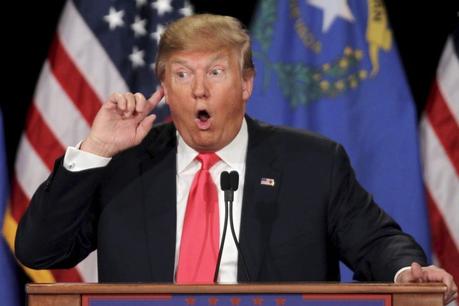 Donald Trump speaks during a campaign rally on Jan. 21 in Las Vegas. (Isaac Brekken/Associated Press) 