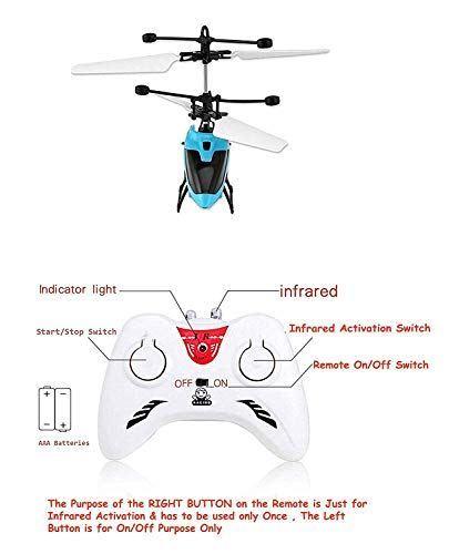 BM Infrared Sensor Aircraft | Hand Induction Control | USB Charger | Type 2-in-1 Flying Indoor Helicopter with Remote for Kids | Multicolour