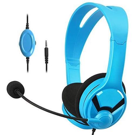 AmazonBasics Gaming Headset - compatible with PC, PlayStation 4, Xbox One and Nintendo Switch- Blue