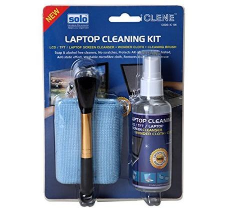 Solo IC- 106 Twin Clean (Screen Cleaner + Wonder Cloth + Brush) - Multi-Color