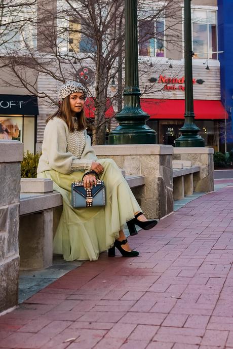six things to buy after Christmas, shopping, holiday shopping, point pearl sweater, pistachio green tulle dress, holiday style, velvet mary janes, street style, wedding outfit, saumya shiohare, myriad musings