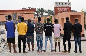 EFCC Arrests 17-Year-Old Yahoo Boy, 7 Others In Ibadan [Photos]