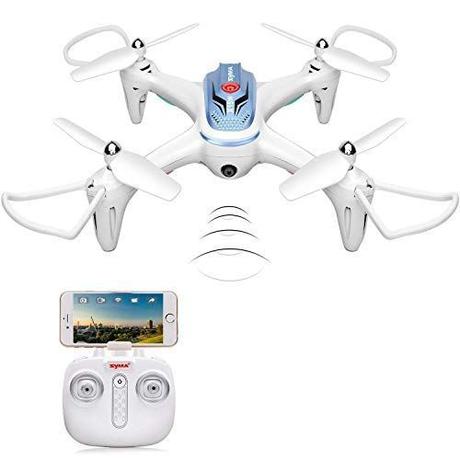 Kiditos Plastic Wi-Fi FPV 2. 4GHz 4CH 6-Axis Drone with Camera and LED Lights (White and Blue)