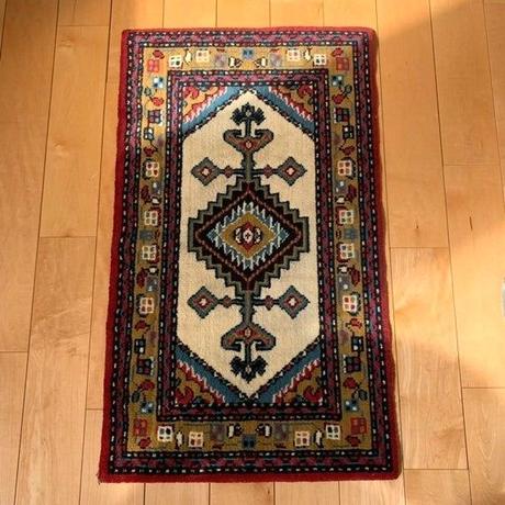 vintage wool rug chinese rugs small handmade red blue gold ivory