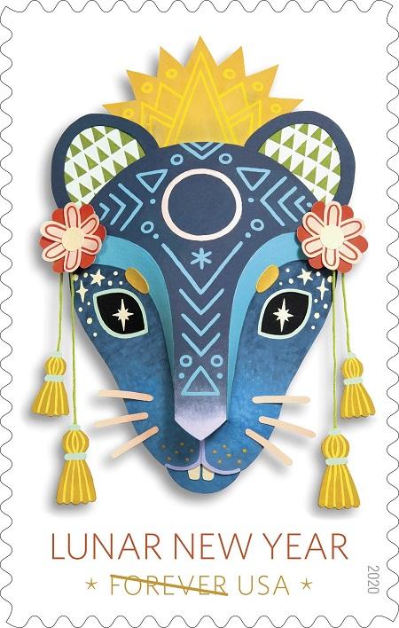 Lunar New Year with Year of the Rat Forever Stamp