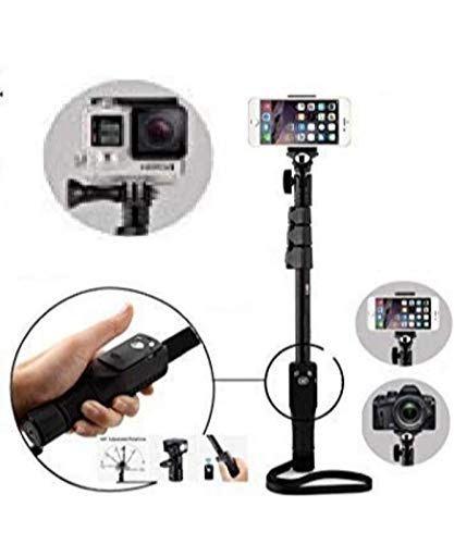 Global Craft 1288 Selfie Stick with 3-in-1 Fish Eye and Wide Angle and Macro Clip Lens Kit for Other All Smartphone Model 135865