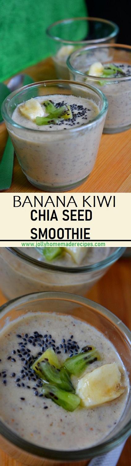 Banana Kiwi and Chia Seed Smoothie | Easy Banana Kiwi Smoothie