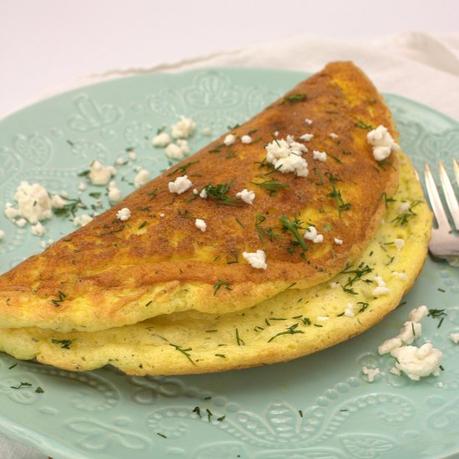 Puffy Herb Omelet with Chevre Puffy Herb Omelet with Chevre