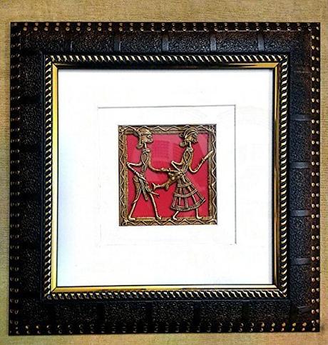 Dhokra Art Work Frame With Antique Design For Wall Decor.