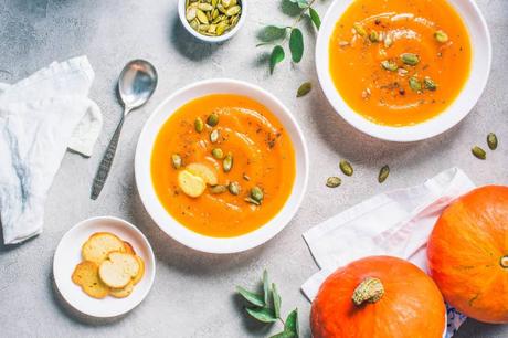 Vegetarian White Bean Soup with Pumpkin