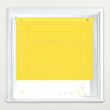 yellow window blinds and gray blind