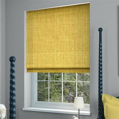 yellow window blinds shades mimosa gold roman blind