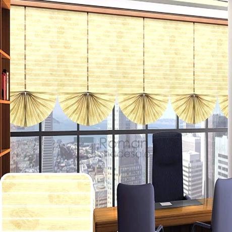 yellow window blinds shades best fan shaped polyester light roman shade