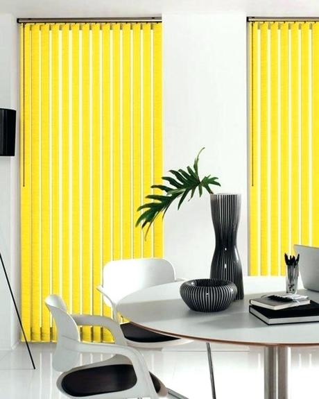 yellow window blinds and grey