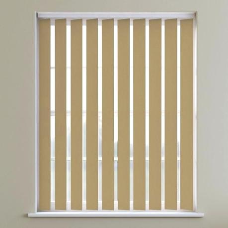 yellow window blinds and gray plain blackout vertical ecru