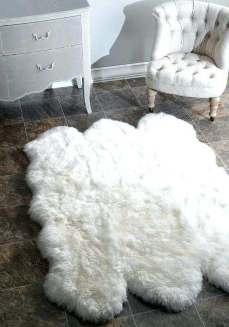 faux shearling rug sheepskin white flooring comfy for floor decor ideas