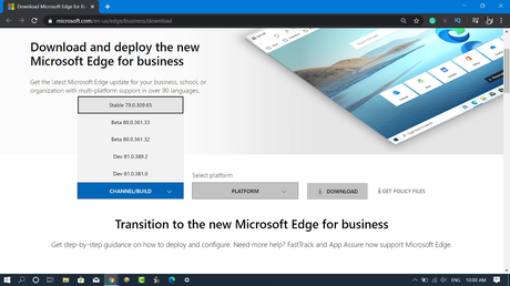 Download MSI Installer for Microsoft Edge Chromium microsoft edge chromium channel