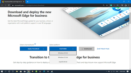 Download MSI Installer for Microsoft Edge Chromium select platform for microsoft edge chromium msi installer