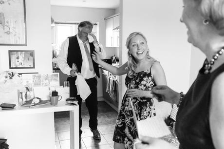 Bride's father cries with happiness at London Asylum wedding. 