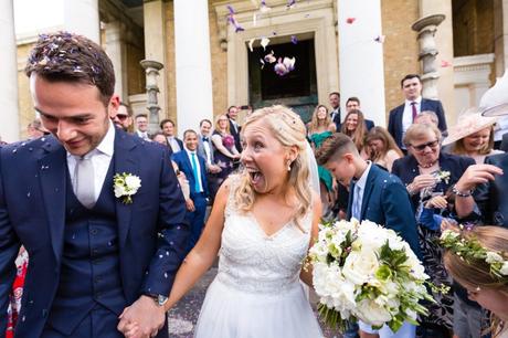 Dynamic confetti shot during Asylum wedding. 