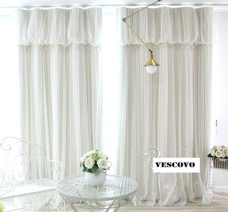 fancy sheer curtains decorating for fall season us 5 off white lace curtain romantic girls princess bedroom bow window in from home garden on