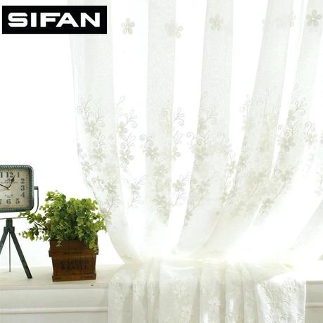fancy sheer curtains decorating small spaces on a budget white embroidered voile for living room tulle window the bedroom