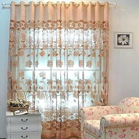 fancy sheer curtains decorating details fashion and romantic floral coffee