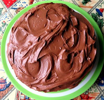 Golden Layer Cake with Chocolate Frosting