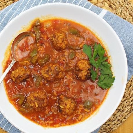 Amish Stuffed Pepper Soup #SoupSwappers Amish Stuffed Pepper Soup #SoupSwappers