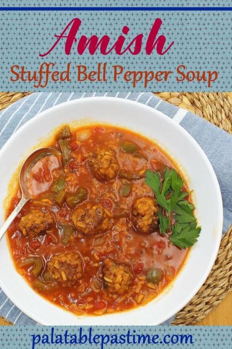 Amish Stuffed Pepper Soup #SoupSwappers Amish Stuffed Pepper Soup #SoupSwappers