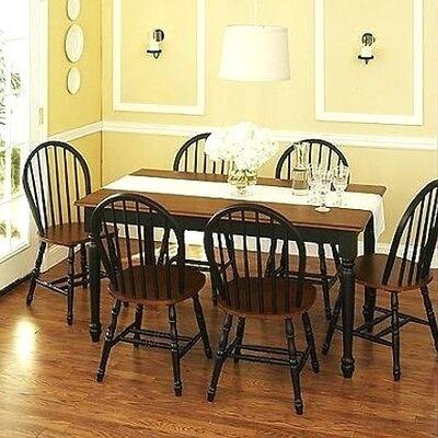 kitchen dinette table sets ashley furniture 7 dining set 6 chairs room chair black