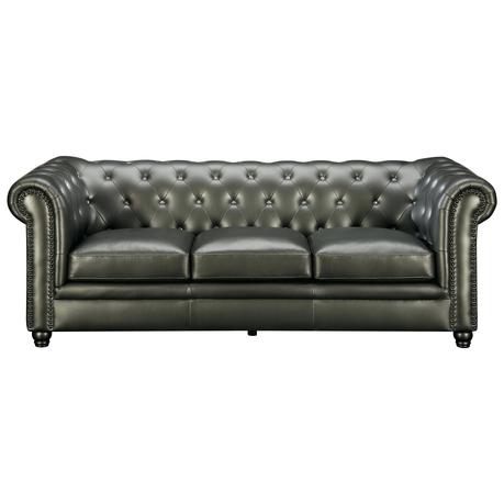 traditional tufted sofa classic button with rolled back and arms by coaster at dunk bright furniture