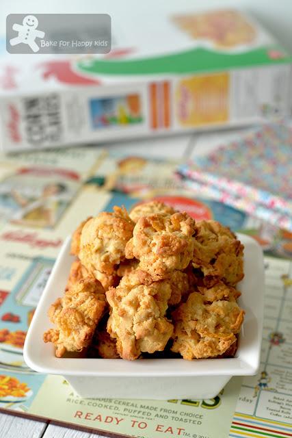 golden crunchy milky Honey Cornflakes Cookies