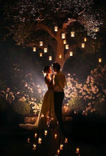 romantic photos wedding day light tree filleroelants