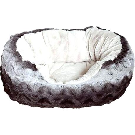 snuggle cat bed max and mittens gray cream plush dog