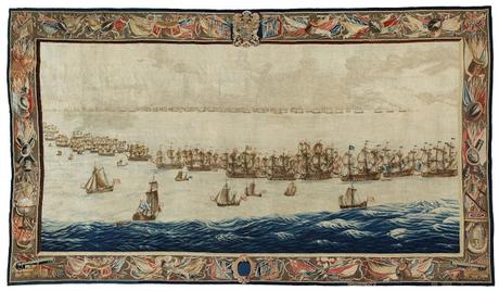 The Fleets drawn up for Battle Design Willem van de Velde The Elder