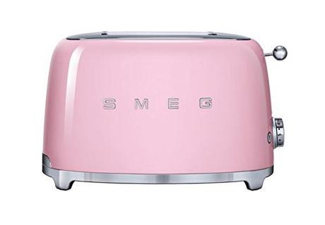 Smeg TSF01PKUS 50's Retro Style Aesthetic 2 Slice Toaster, Pink