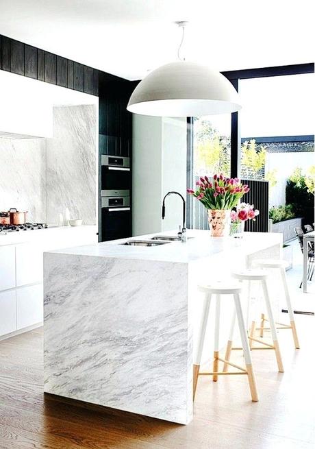 kitchen marble island small top of the most stunning modern kitchens home decor