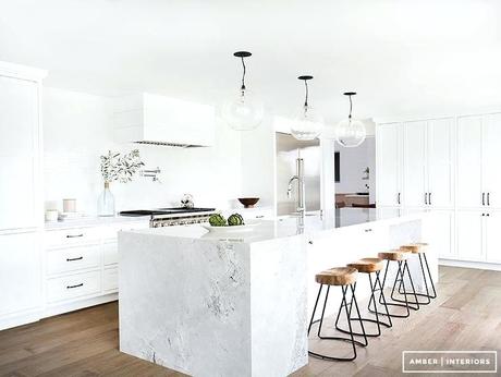 kitchen marble island with top and seating block transitional