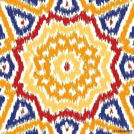 yellow ikat rug chevron fabric pattern abstract geometric seamless