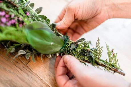 DIY Asymmetrical Bar Cart Garland